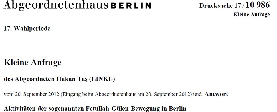 Berliner Senat zur Gülen-Bewegung: Nichts Neues