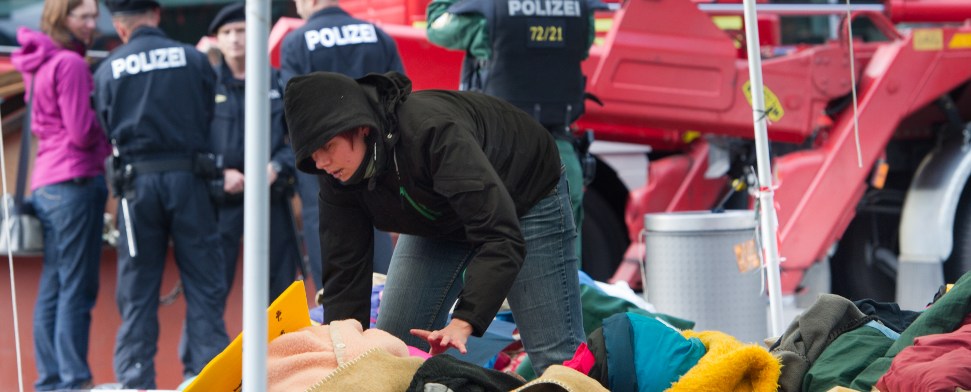 Hungerstreik-Camp in München: Polizei greift durch
