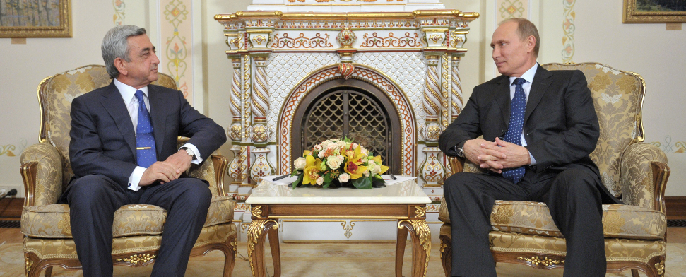 Putin und Sargsjan trafen sich am Dienstag in Moskau.
