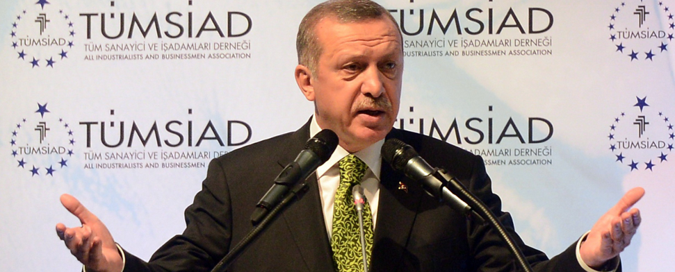 Erdogan spricht am 12.09.2013 auf einer Veranstaltung von TÜMSIAD.