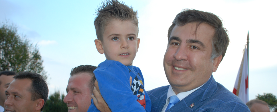 Georgiens Staatschef Michail Saakaschwili am 13.10.2013 in der westtürkischen Stadt Kocaeli.