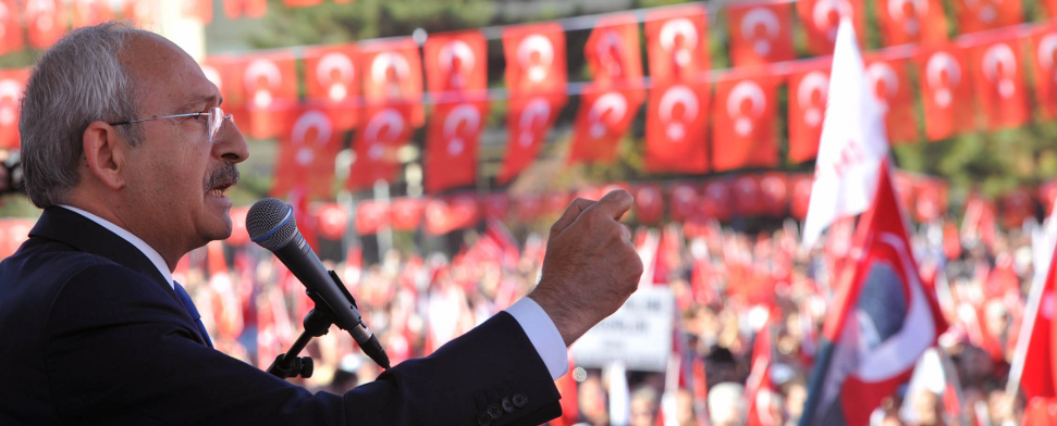 CHP-Chef Kemal Kilicdaroglu während eines Parteimeetings am Tag der Republik.
