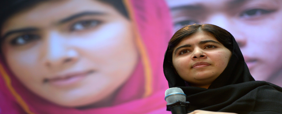 Malala Yousafzai in der IWF Weltbank Jahrestagung 2013 in Washington, DC.