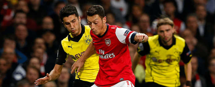 Şahin und Özil im Spiel Arsenal - Dortmund - (dpa)