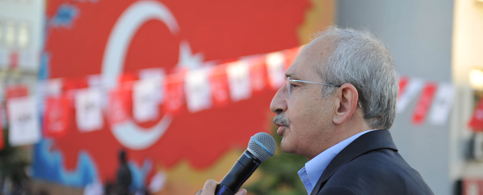 Kemal Kılıçdaroğlu in einem Meeting seiner Partei CHP - dha