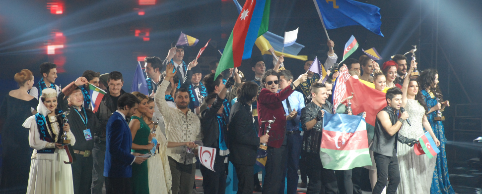 Die Teilnehmer der Türkvizyon 2013 während der Siegerehrung