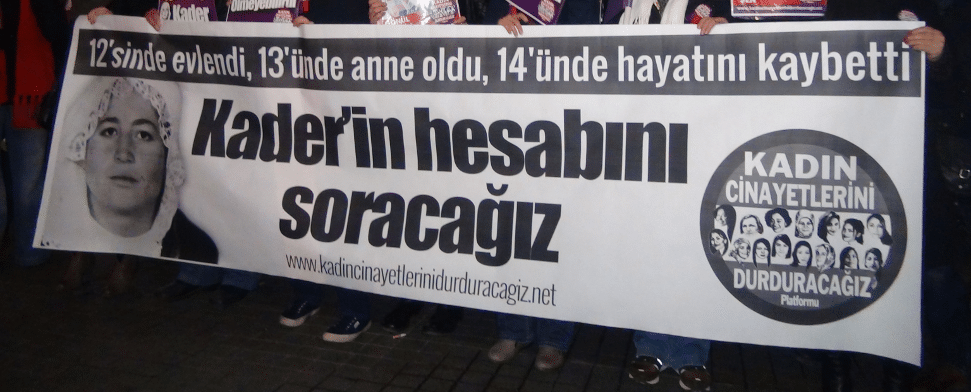 Frauenverbände protestieren gegen den Tod der 14-Jährigen Kader Erten.