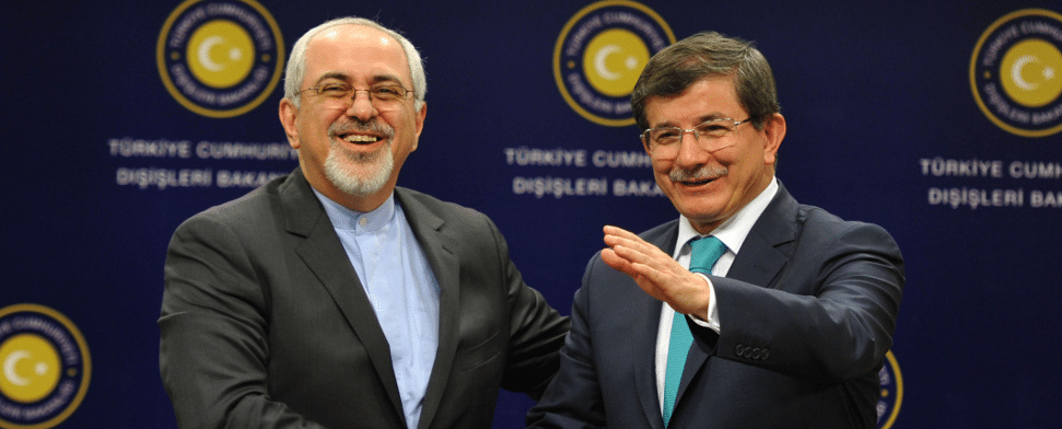 Die Außenminister der Länder Türkei und Iran - cihan