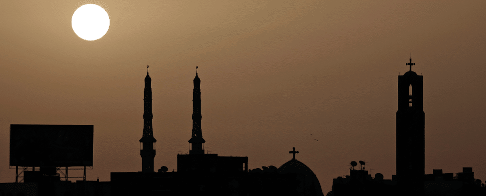 Kirche, Moschee und Synagoge nebeneinander in Kairo.