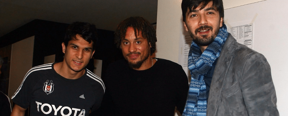 Jermaine Jones mit Necip Uysal und Tolga Zengin