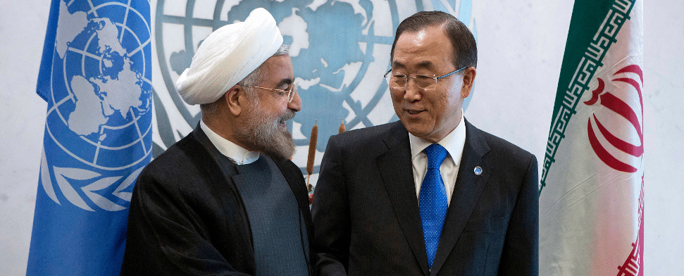 Hassan Rohani und Ban Ki Moon - reuters