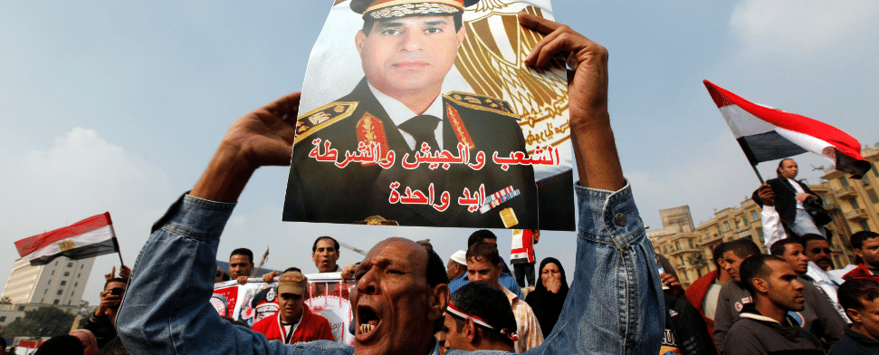 Sisi-Anhänger demonstrieren in Kairo für den Militärchef .