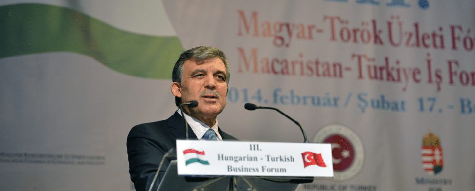 der türkische Staatspräsident in Budapest.