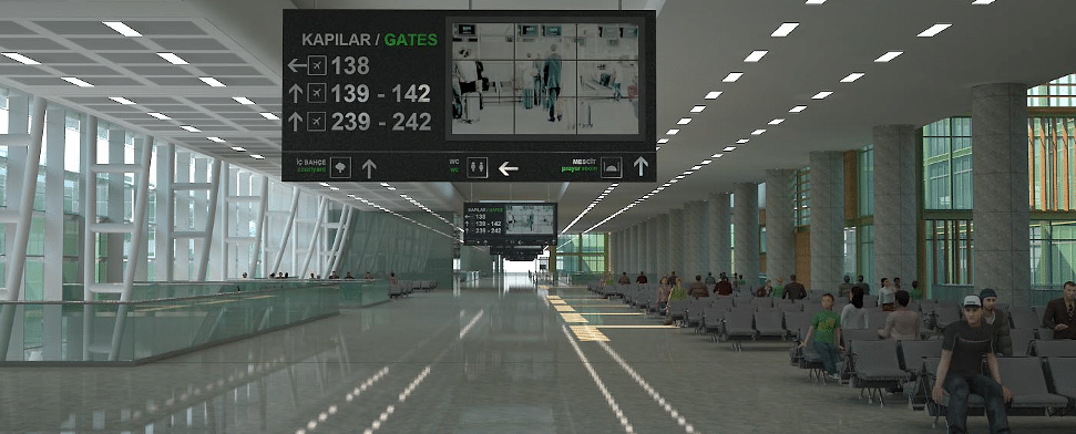 Ein 3D Bild vom neuen Flughafen in Izmir.