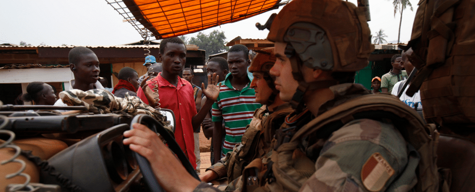 Französische Soldaten in Bangui.
