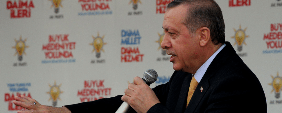 Recep Tayyip Erdogan bei einer Rede.