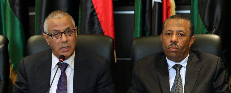 Der libysche Premierminister Ali Seidan und sein Verteidigungsminister Abdullah al-Thenni.