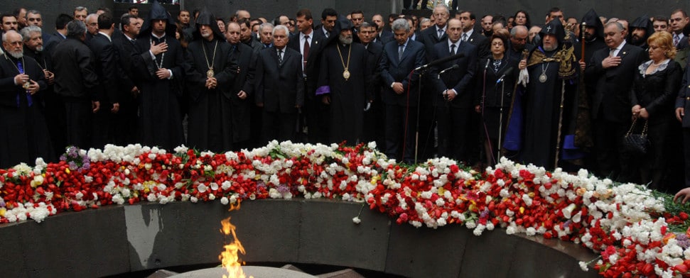 Armenier gedenken im Jahr in Jerewan dem angeblichen Genozid von 1915.