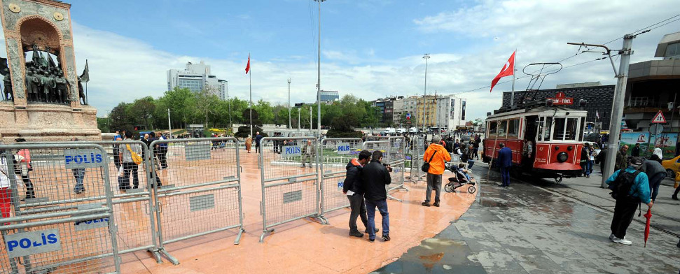 Der Taksim-Platz in Istanbul ist seit Tagen gesperrt. Am Tag der Arbeit darf dort nicht demonstriert.