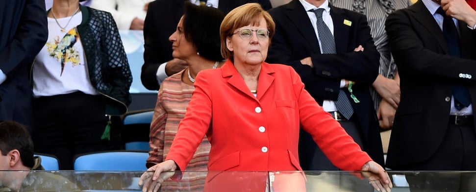 Bundeskanzlerin Angela Merkel während des WM-Finale 2014. Merkel feiert heute ihren 60. Geburtstag.