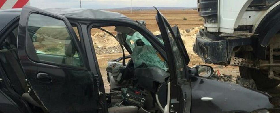 Das Unfallauto von Serena Shim, die bei einer Kollision mit einem Lkw im Oktober 2014 ums Leben kam.