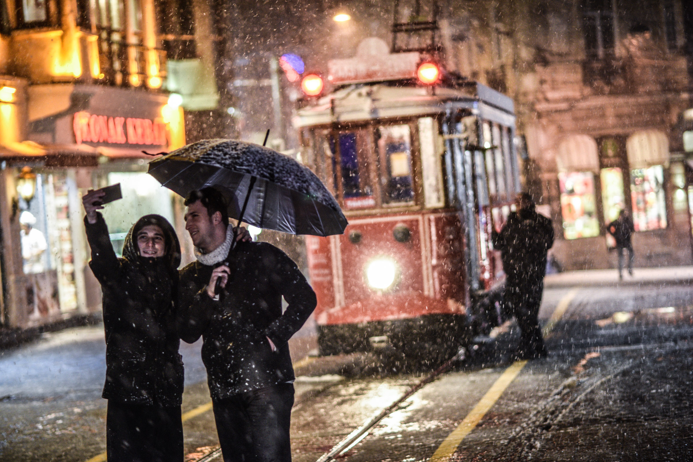 Schnee in Istanbul