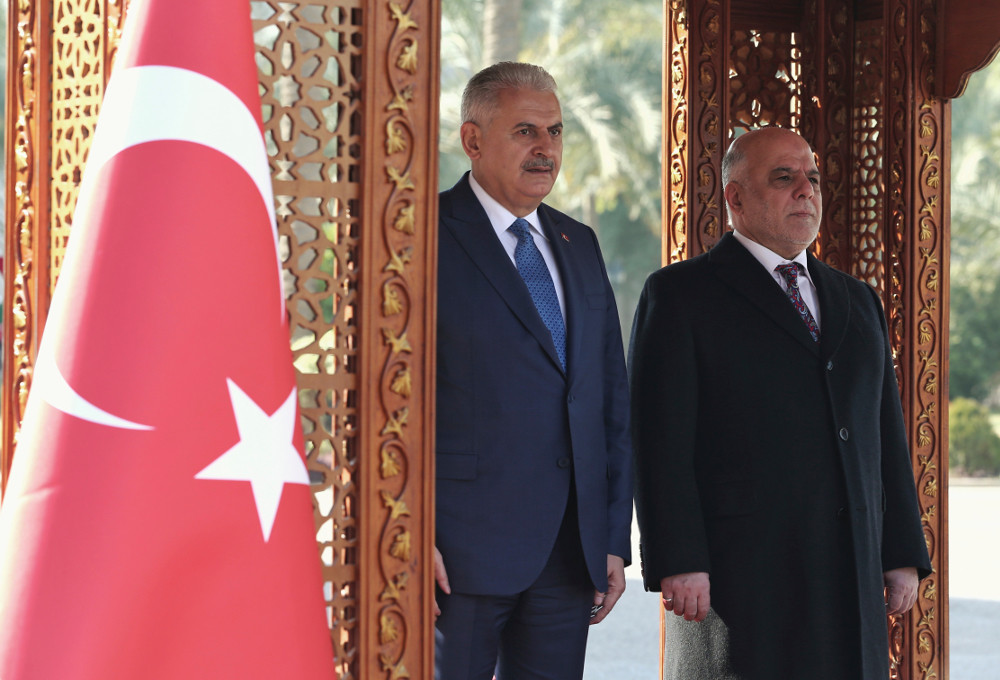 der türkische Premierminister Binali Yildirim bei seinem Staatsbesuch im Irak