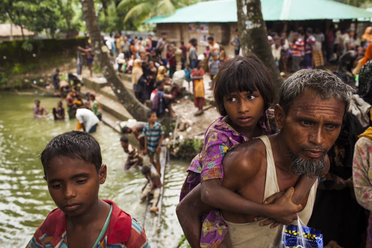 Rohingya-Muslime auf der Flucht in Bangladesch