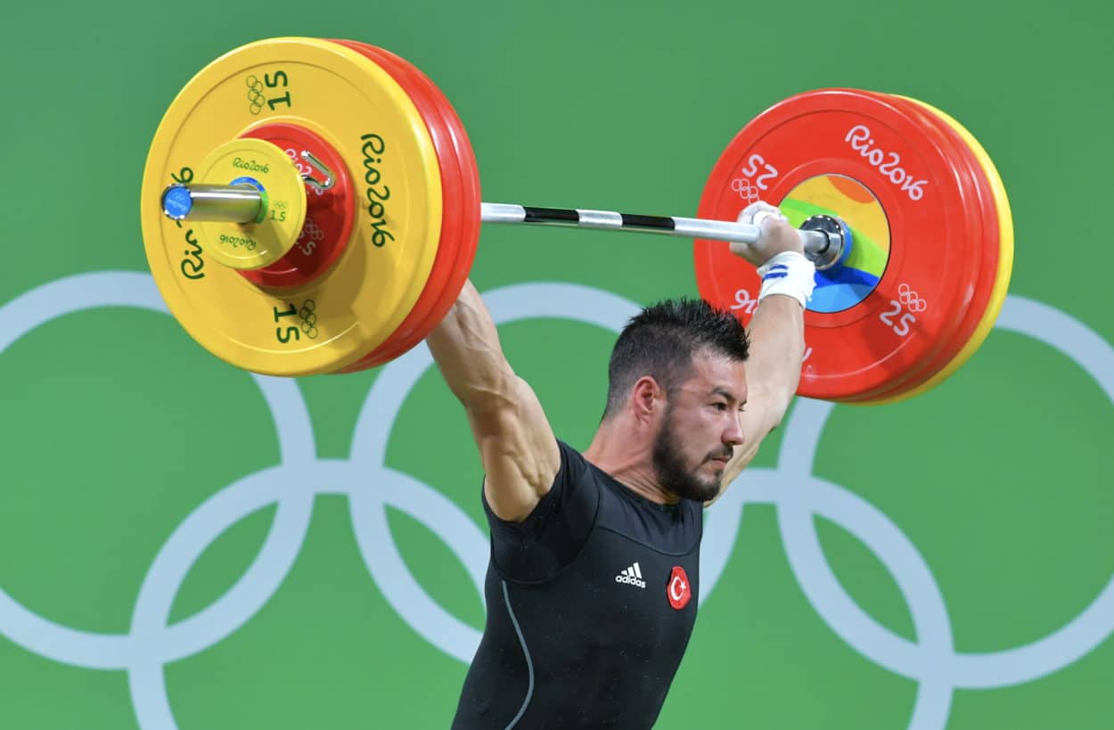 TürkIscher Gewichtsheber bei den Olympischen Spielen in Rio de Janeiro.