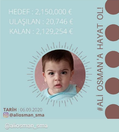 In der Türkei gibt es derzeit mehr als 100 Babys oder Kleinkinder, die mit dem schwersten Typen der SMA-Krankheit zu kämpfen haben. Sie brauchen Spendenhilfen, um die zwei Millionen Euro schwere Gentherapie durchlaufen zu können.