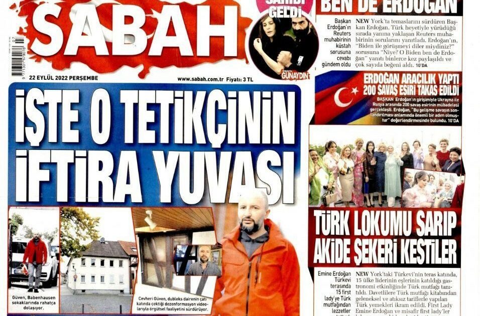 Sabah veröffentlicht Adresse des Exil-Journalisten Cevheri Güven