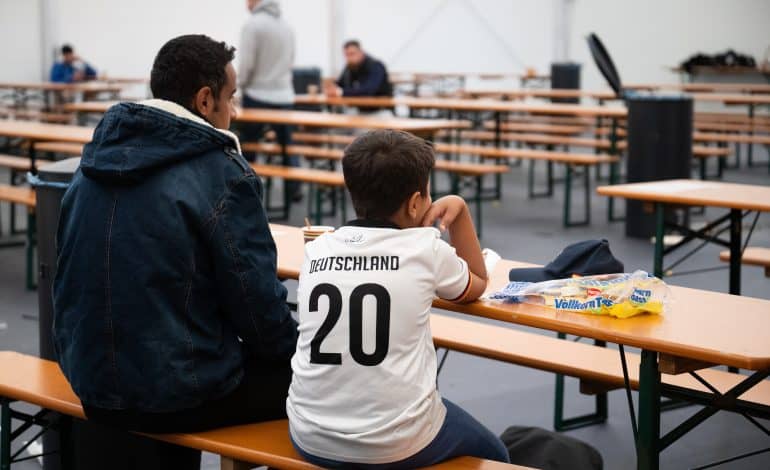 leben in einer beengten flüchtlingsunterkunft