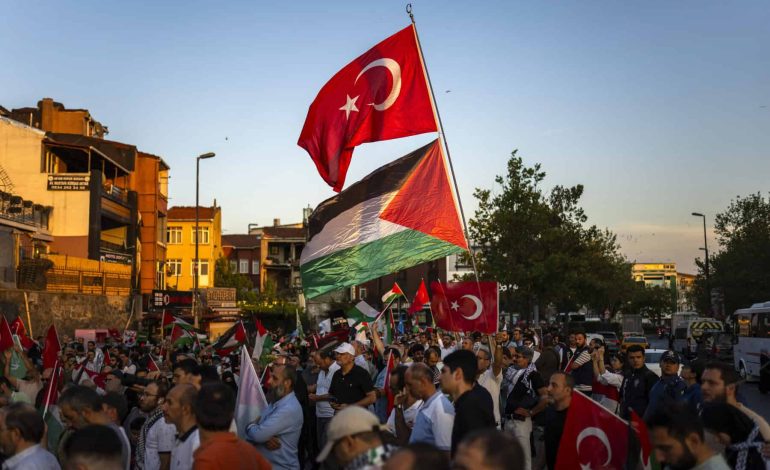 Anlässlich des 7. Oktober: Propalästinensische Demonstrationen in der Türkei