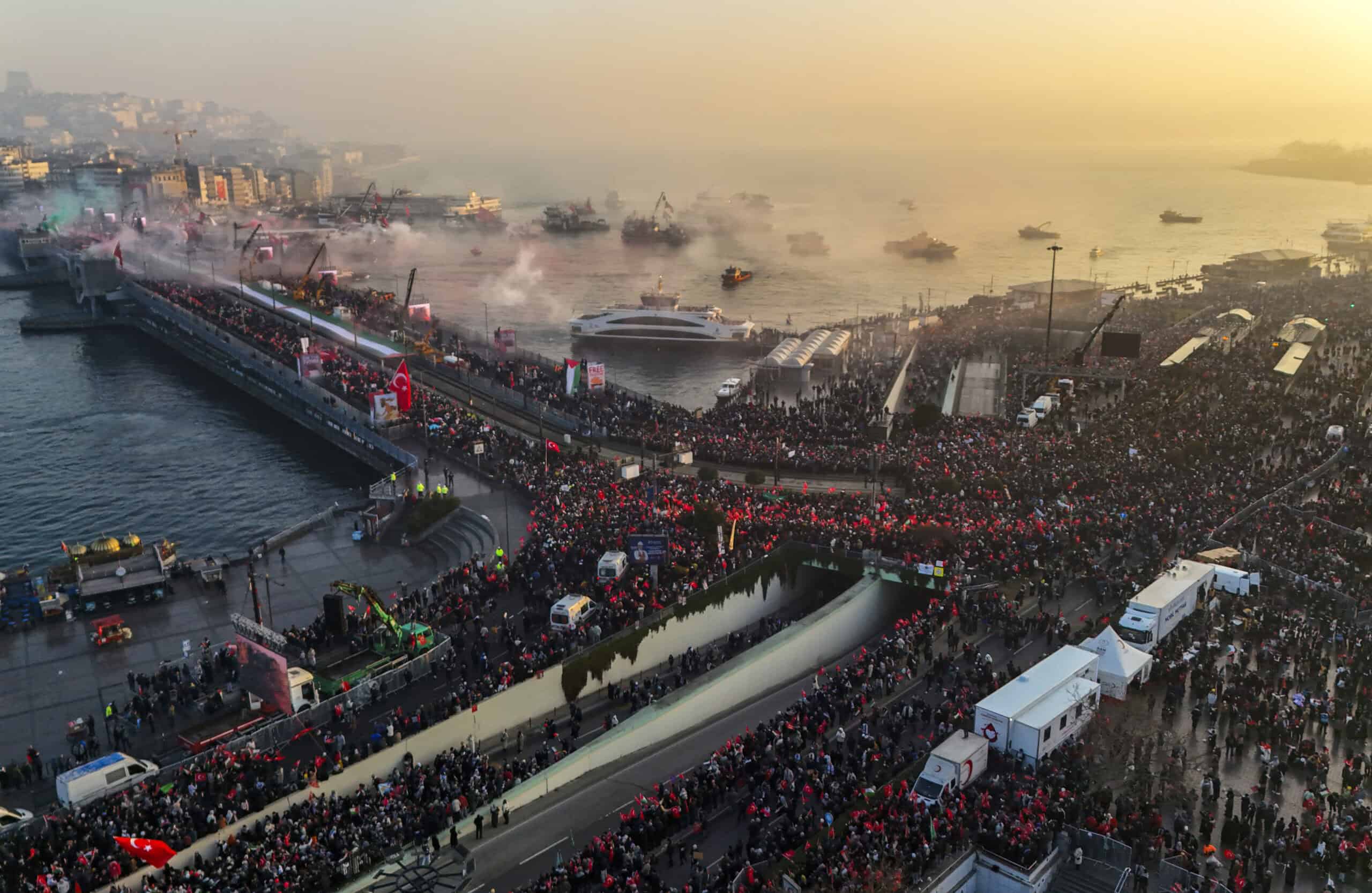 Riesendemo in Istanbul mit Nebengeräuschen: „Gaza ist nicht allein“