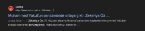 zekeriya ozun muhammed yakutun cenazesine katildigi iddiasi yalan cikti