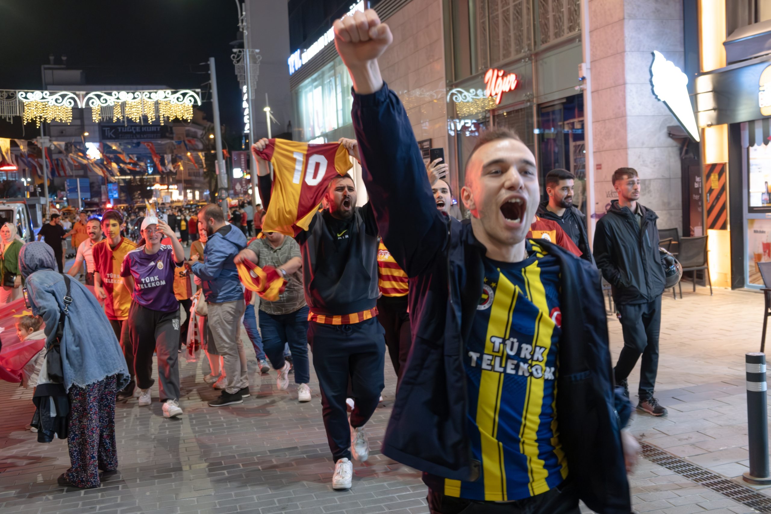fenerbahce,and,galatasaray,fans,together,celebrate,,celebration,of,galatasaray,championship