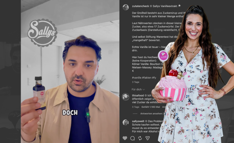 Fakten vs. Image: Zutatencheck kritisiert Sallys Welt