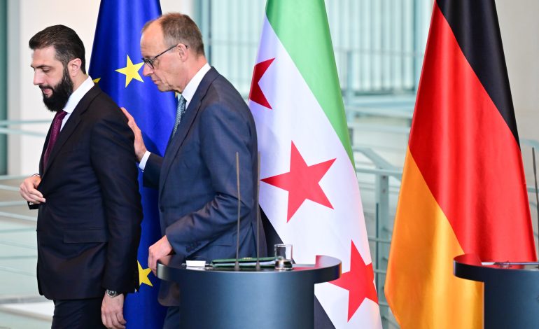 syriens Übergangspräsident ahmed al scharaa besucht berlin